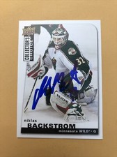 Niklas Backstrom Signed Minnesota Wild Card 1