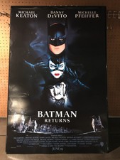 Batman Returns 1992 Double Sided Original Movie Poster 27" x 40" DC Warner Bros