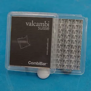 100 gram Silver Bar Valcambi Suisse 100x1 Gram CombiBar Certified Assayer Sigmad - Picture 1 of 4