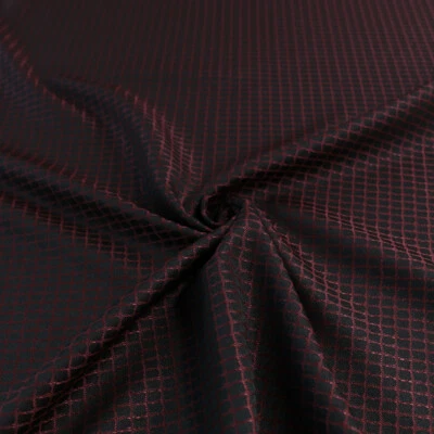 Bordeaux Deko-TAFT blickdicht Stoff Vorhang Gardine Meterware 145cm breit Tolko - Bild 1 von 3