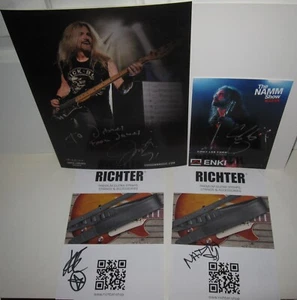 JAMES LOMENZO SIGNED PHOTO MEGADETH COAL CHAMBER SOEN ROCK AUTOGRAPH LOT NAMM X4 - Picture 1 of 4