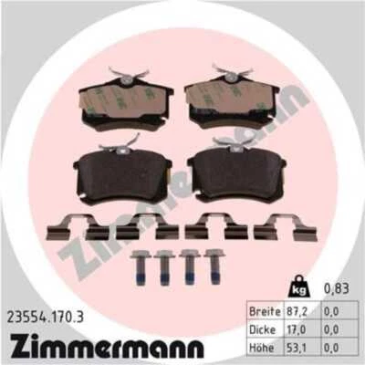 ZIMMERMANN Bremsbeläge hinten für Peugeot 207 CC 208 Skoda Fabia III - Bild 1 von 2