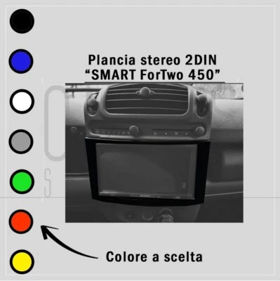 1x Plancia cornice stereo 2DIN compatibile con Smart 450 ForTwo For Two - Imagen 1 de 4