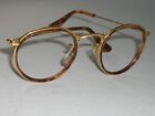 47mm VINTAGE B&L RAY BAN W1675 GOLD/TORT ROUND AVIATOR SUNGLASSES FRAMES ONLY