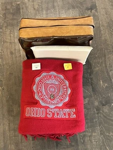 Perfect New Vintage Pendleton Wool Stadium Blanket - Ohio State University - Picture 1 of 8