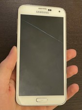 Galaxy S5 - 16GB - White (Unlocked) SM-G900T (GSM) - CRACKED DISPLAY