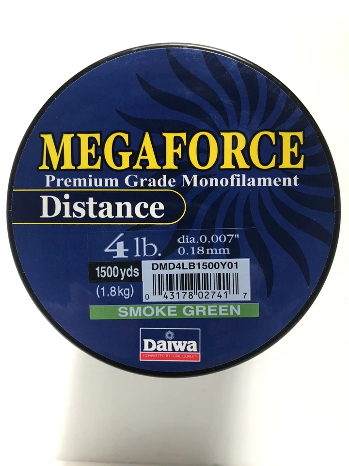 Daiwa Megaforce 4 lb. 1500 yds. Smoke Green Monofilament Fishing Line - New - Image 1 of 2