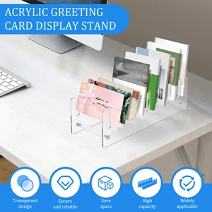 Greeting Card Tabletop Holder Acrylic Greeting Card Display Stand 14 Slots* - Picture 1 of 11