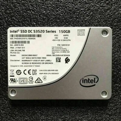 150GB SSD Intel DC S3520 6Gb/s 2.5INCH SATA SSD SSDSC2BB150G7 Solid State Drive - Image 1 of 3