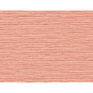 2988-70301 Rushmore Coral Red Faux Grasscloth Transitional Wallpaper Vinyl Unpa - Picture 1 of 3
