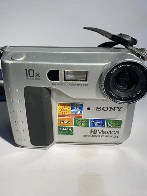 Sony Mavica MVC-FD75 0.4MP Digital Camera Tested Working - Image 1 of 4