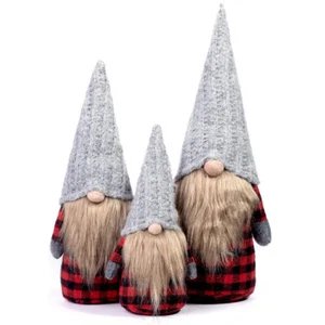 3pcs Christmas Faceless Gnome Santa Plush Dolls Xmas Ornament Toy Table Decor US - Picture 1 of 9