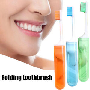 Portable Toothbrush Travel Folding Oral Care Cleaning Candy Color Daily Portable