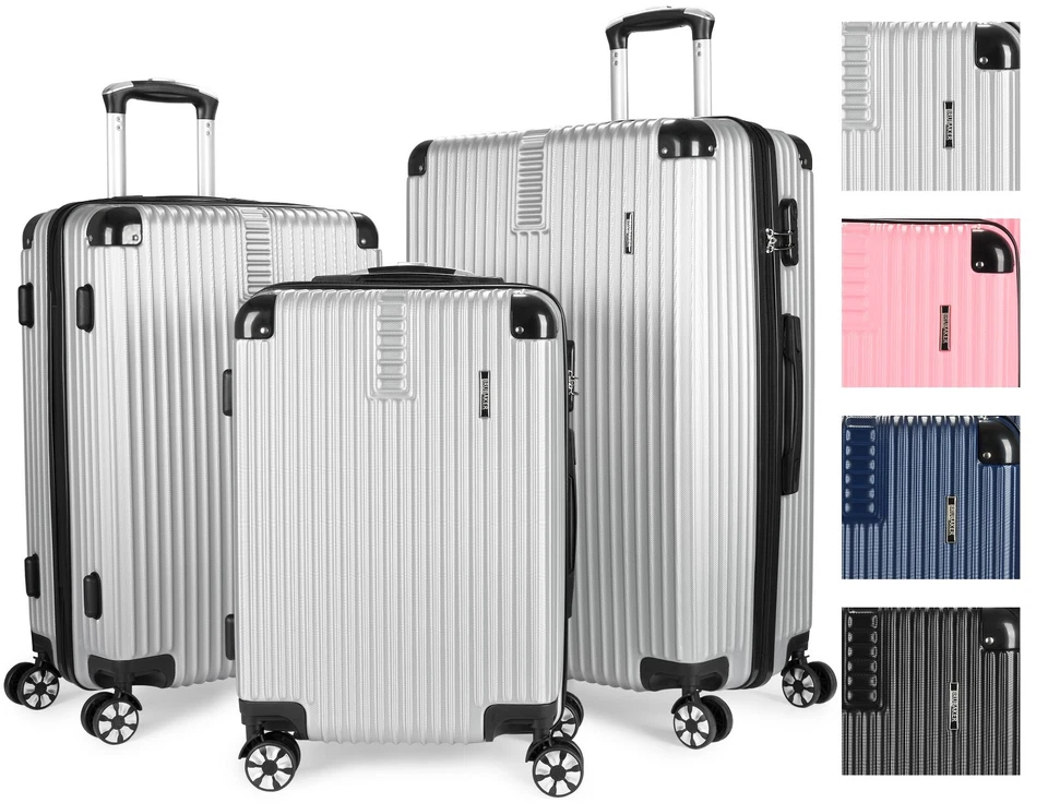Valises de Voyage Coque ABS Rigide Trolley 4 Roues M L XL ou Set de Bagage de 3 - Photo 1/4