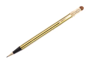 1930s Rite-Rite Mechanical Pencil Pinstripe Wood Laminated Barrel Pencil - Picture 1 of 5
