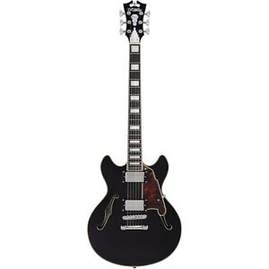 D'Angelico Premier Mini DC Semi-Hollow Guitar, Supro Pickups, Black Flake