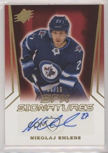 2021-22 SPx SPx Signatures Gold /15 Nikolaj Ehlers #SPX-NE Auto