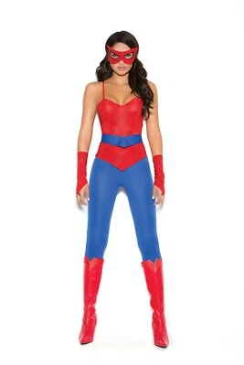 ADULT sexy ELEGANT MOMENTS webbed vigilante SPIDERMAN spider SUPER hero COSTUME - Image 1 of 2