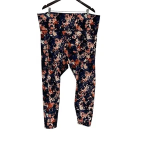 Old navy women’s  plus size 3x purple multicolored floral leggings - Picture 1 of 4
