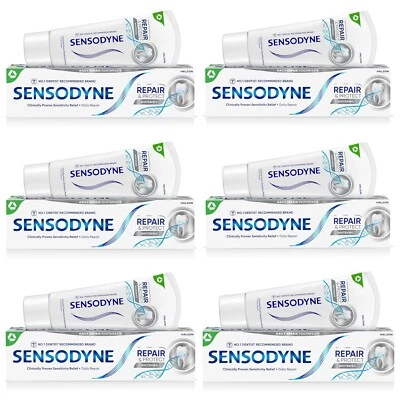 Sensodyne Repair&Protect Whitening Premium Zahnpasta 6er Pack, 6x75ml,OvP Neu
