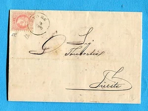 AUSTRIA - 1869 5 kr.rosso effigie Francesco G. bollo cerchio PORTO RE   (257230) - Picture 1 of 1
