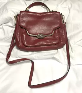 Coach Damen Madison Sadie Flap Umhängetasche rot Leder Reißverschluss oberer Griff Crossbody Tasche - Bild 1 von 11