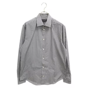 Camicia a righe logo Balenciaga manica lunga 41 nero bianco 459608 circonferenza petto 21,9 - Foto 1 di 6