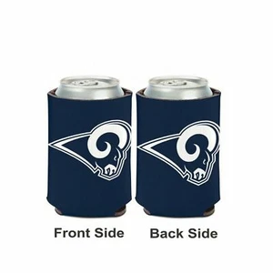 Licensed Football 2 Sided 12 oz LA Rams Can Cooler Collapsible Koozie - Picture 1 of 1