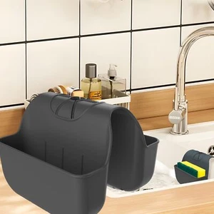 Sponge Holder for Kitchen Sink Silicone Sink Saddle Caddy Organizer Rack Sp - Picture 1 of 8