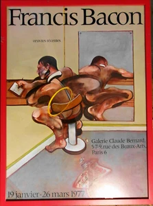 Póster Francis Bacon 1977 - Obras recientes, Galería Claude Bernard; enmarcado - Imagen 1 de 4