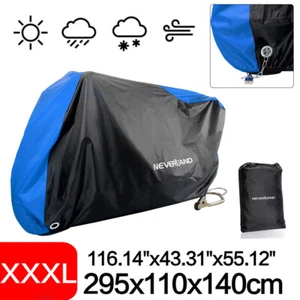 XXXL Motorradplane Abdeckplane Motorrad Rollerabdeckung Schneefest Outdoor 295CM - Bild 1 von 12