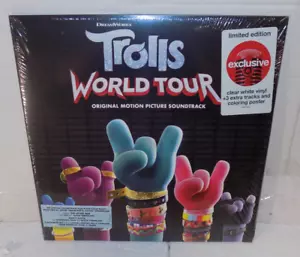 Trolls World Tour Soundtrack Exclusive Clear White Vinyl LP W/ Poster New Sealed - Picture 1 of 1