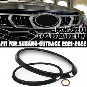 Gloss Black Front Rear Emblem Badge Logo Trim Decor For Subaru Outback 2020-23 - Bild 1 von 11