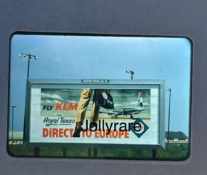 ORIG 1957 35mm Slide ~ CODACROMO BORDE ROJO KLM Airlines Royal Texas Billboard - Imagen 1 de 3