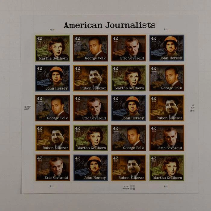 US SCOTT 4248 - 4252 PANE OF 20 AMERICAN JOURNALISTS  STAMPS 42 CENT FACE MNH - Image 1 of 1