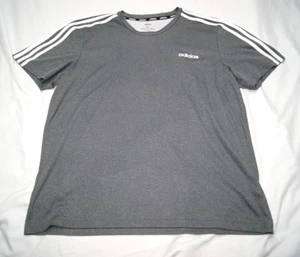 adidas climalite athletic breathable 3 stripes mens XL shirt extra large gray - Picture 1 of 12