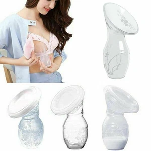 1*Manual Nursing Strong Suction Silicone Breast Pump Mom Breastfeeding MilkSaver - Picture 1 of 9
