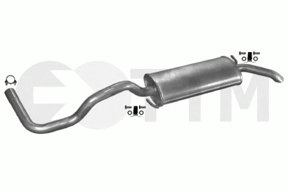 VW POLO 1.4 60cV 1995-2001 Silencieux Arriere+ - Photo 1/1