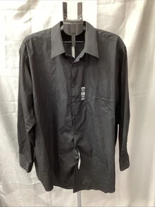 Van Heusen Flex Herren 19-34/35 tiefschwarz Oberhemd faltenfrei Big Fit neu - Bild 1 von 7