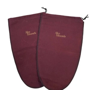 Allen Edmonds Shoe Bags Dust Burgundy Wine Drawstring Travel Storage Qty 2 - Picture 1 of 9