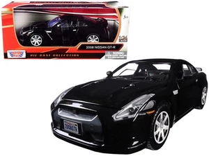 2008 Nissan GT-R R35 Gloss Black 1/24 Diecast Model Car by Motormax - Picture 1 of 1