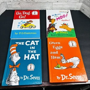 Vintage Dr. Seuss hardcover books lot of 4 1957-60 - Imagen 1 de 8