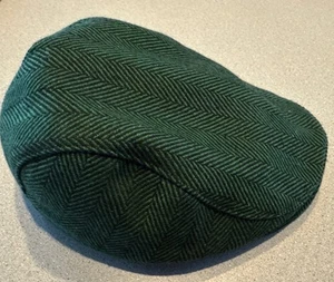 Boston Scally Cap Co. Irish Rose Pin Newsboy Hat Green Herringbone size XS - Picture 1 of 8