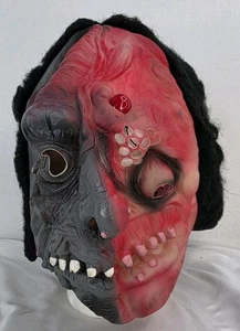Vintage 1970er Gummi Halloween Monster Maske Fun World Taiwan Horror zwei Gesichter FUNKTIONIERT! - Bild 1 von 8