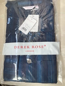 Derek Rose Pyjamas Royal Modern Fit Cotton Midweight, M =40, RRP £295 - Picture 1 of 7