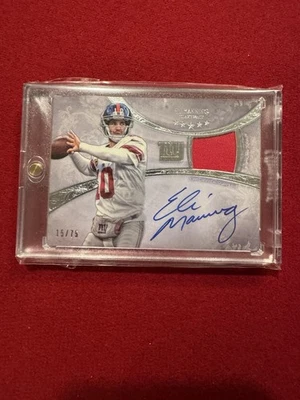 2013 Topps Five Star Eli Manning Color Patch & On Card Autograph Silver #15/75 - Image 1 of 4