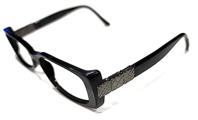 Burberry B2061 3001 No Lenses Small Black Rectangle Eyeglasses 49-16 135 Read - Image 1 of 4