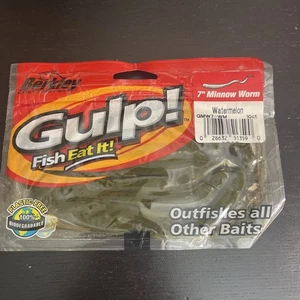 Berkeley Gulp! Anguria 7" Minnow Worm GW7-WM 10 ct nuova con scatola - Foto 1 di 2