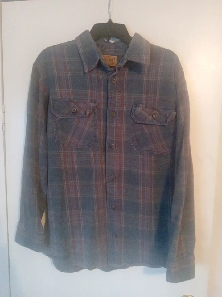 Vintage C.E. Schmidt Workwear Shirt Mens Medium Heavy Flannel Plaid 100% Cotton - Image 1 of 4