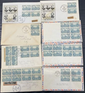 #788 & #793 Army Navy Heroes combo mixed cachet First Day covers lot of 8 - Picture 1 of 1